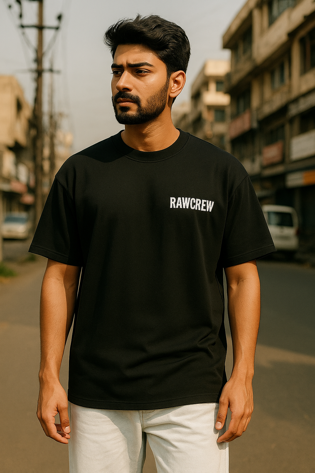 Oversized Graphic T-Shirt – Black