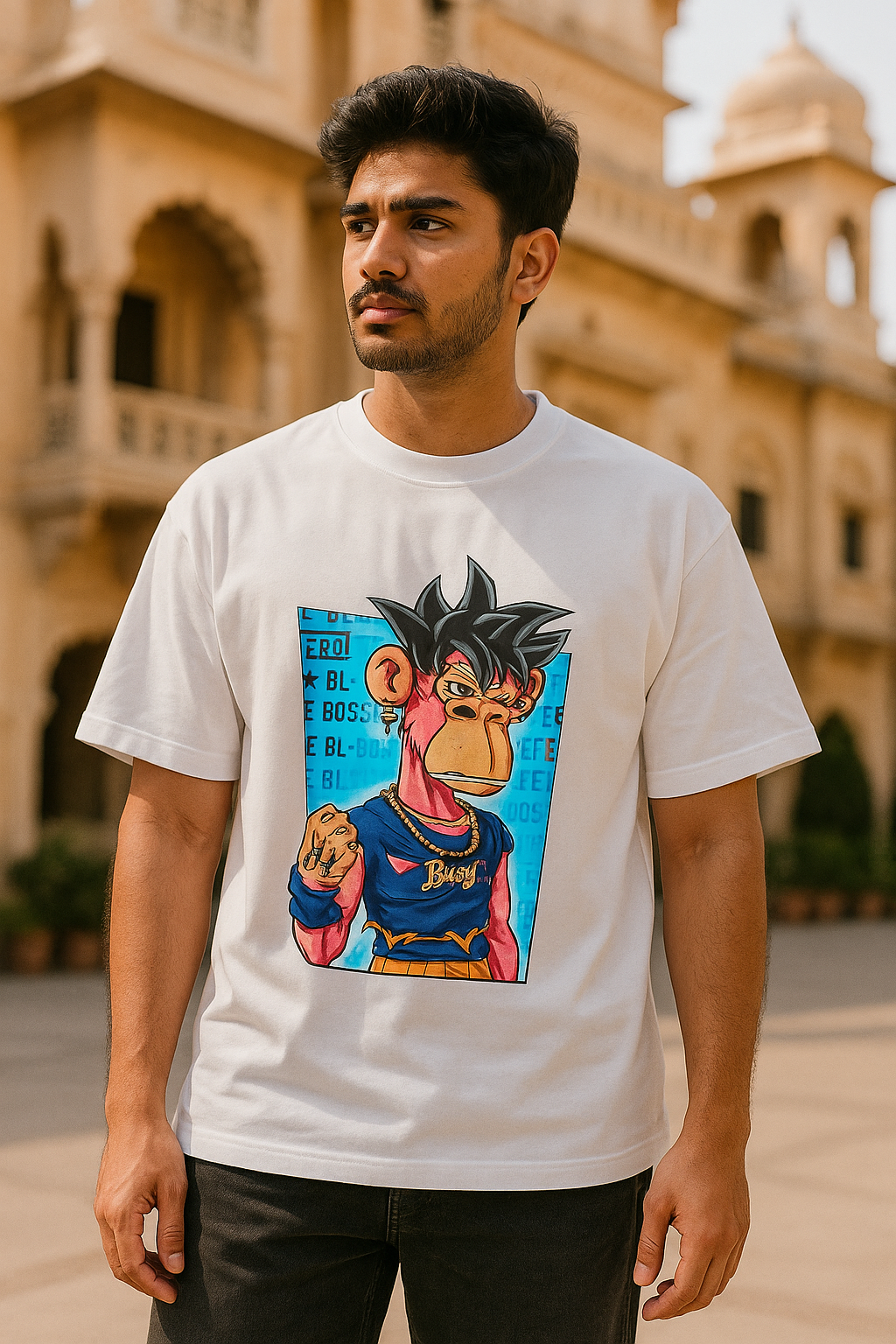 Oversized Graphic T-Shirt – White